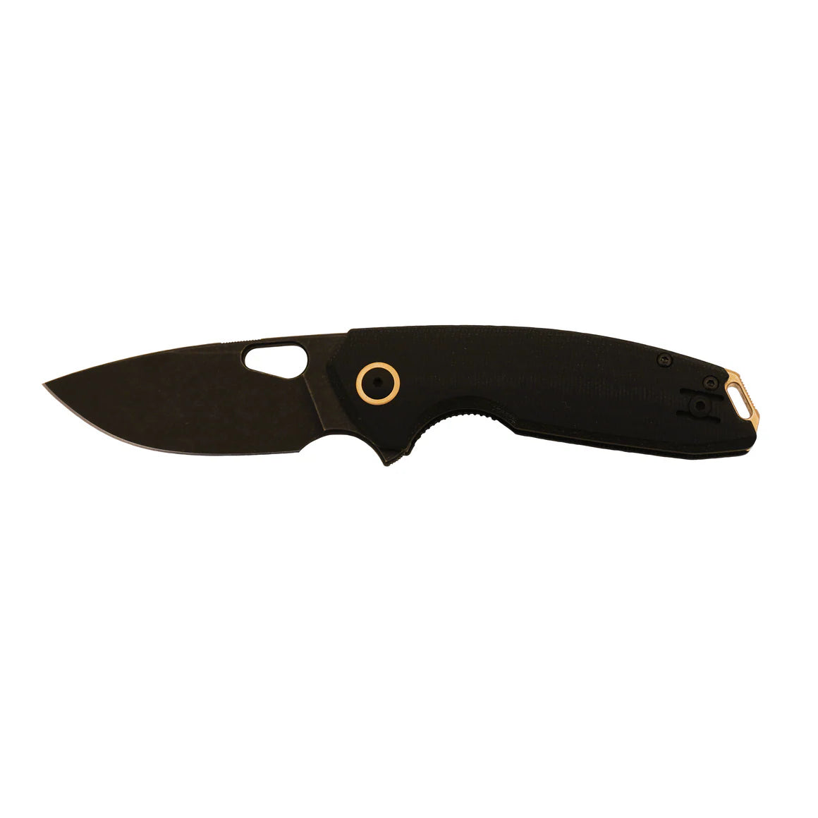 GiantMouse ACE Tribeca Black & Brass Folding Knife TRIBECA-BLACKOUT