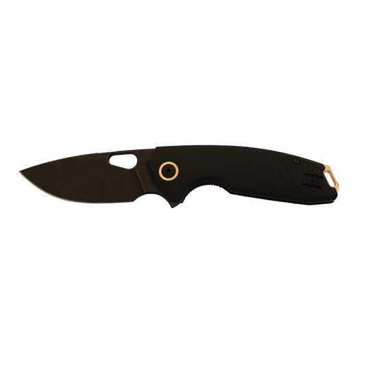 GiantMouse ACE Tribeca Black & Brass Folding Knife TRIBECA-BLACKOUT