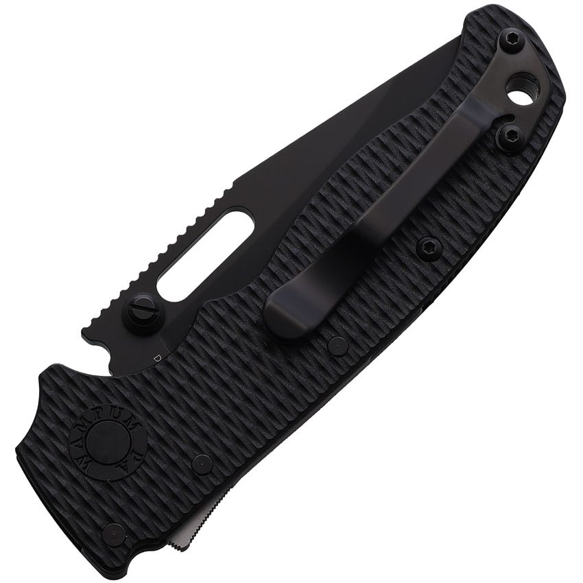 Demko AD20.5 Shark-Lock – D2 DLC Clip Point Blade, Black G10 Handle