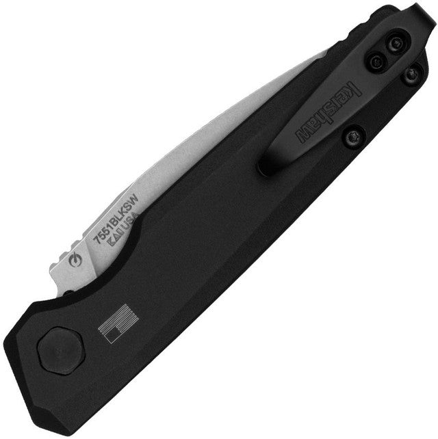 Kershaw Launch 18 Automatic Knife – CPM-154 Steel, Black Aluminum (KS7551BLKSW)