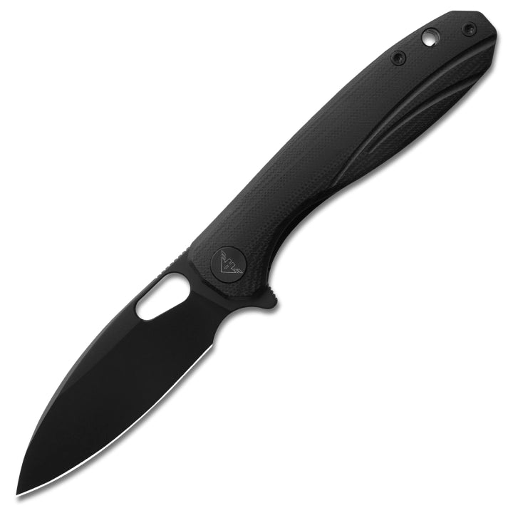 Ameight Eymor 3.25" 14C28N Black PVD Folding Knife Black G10 AME505BK