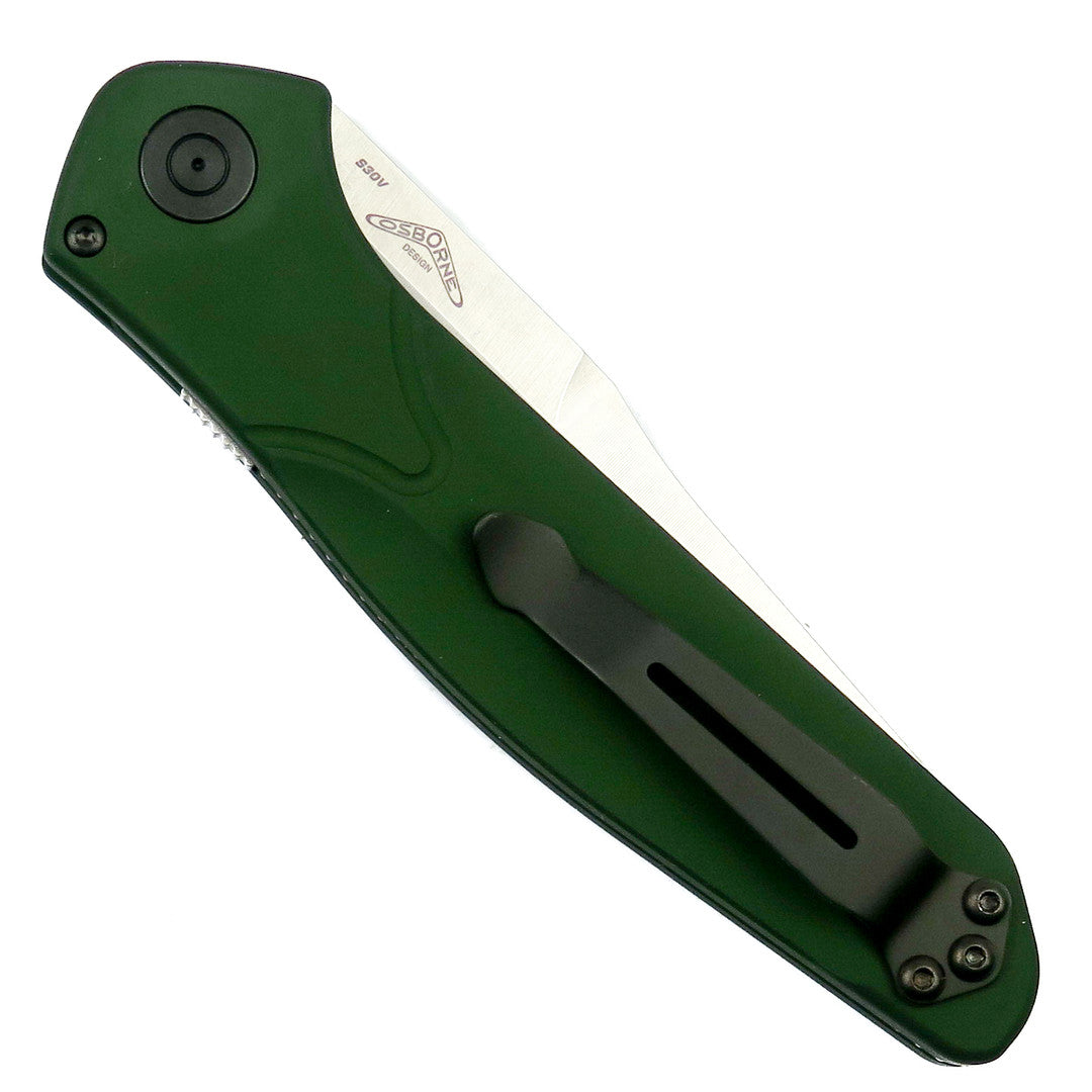 Benchmade  Auto Osborne Knife – CPM-S30V Satin Blade, Green Aluminum Handle 9400
