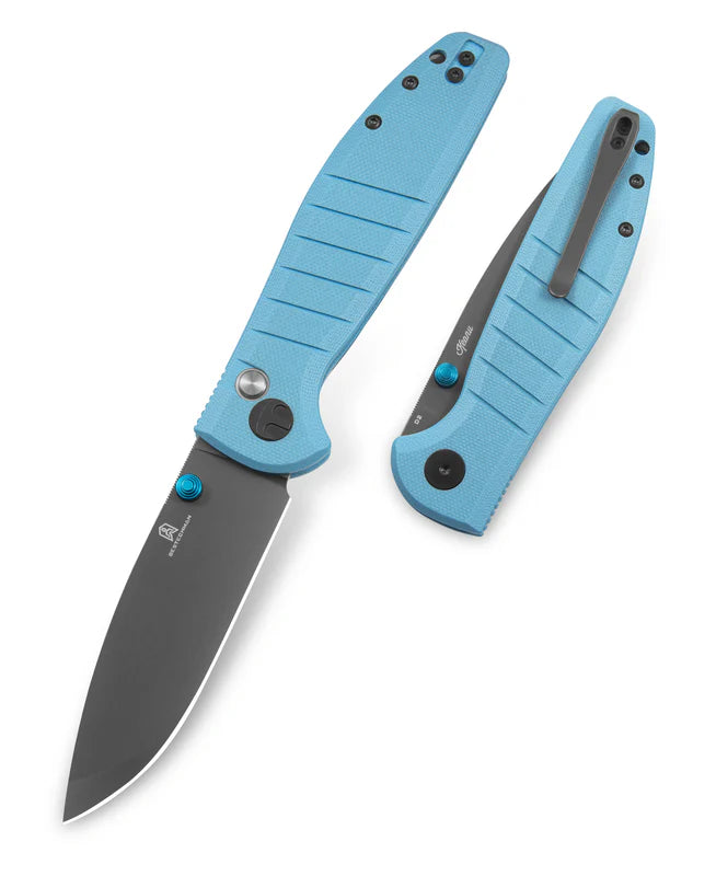 BESTECHMAN GOODBOY BMK04C: 3.54" D2 Steel Blade, G10 Scales, Button Lock