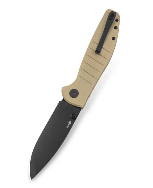 BESTECHMAN GOODBOY BMK04E: 3.54" D2 Steel Blade, G10 Scales, Button Lock, Thumb St