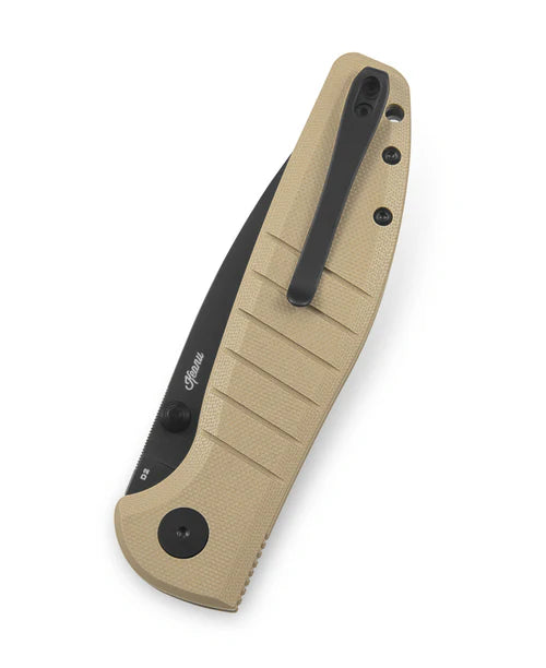 BESTECHMAN GOODBOY BMK04E: 3.54" D2 Steel Blade, G10 Scales, Button Lock, Thumb St