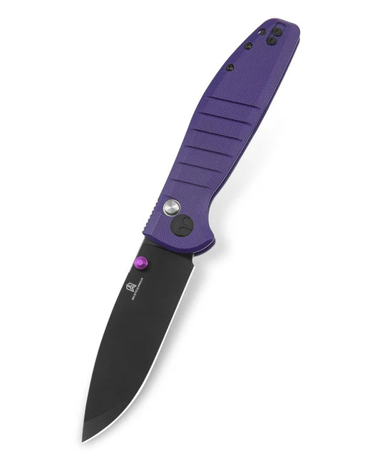 BESTECHMAN GOODBOY BMK04F: 3.54" D2 Steel Blade, G10 Scales, Button Lock, Thumb St