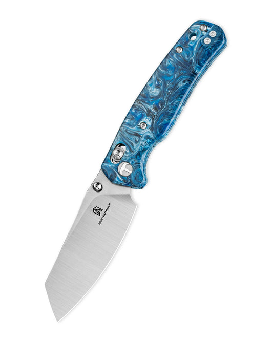 BESTECHMAN CICADA'S WING BMK06Q: 3.15" 10Cr15MoV Blade, Resin Scales, B-Lock