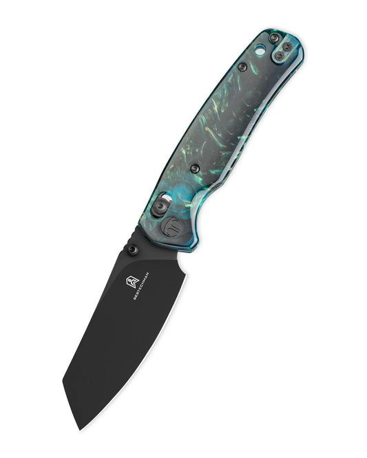 BESTECHMAN CICADA'S WING BMK06R: 3.15" 10Cr15MoV Blade, Resin Scales, B-Lock, Folding Knife