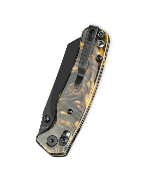 BESTECHMAN CICADA'S WING BMK06S: 3.15" 10Cr15MoV Blade, Resin Scales, B-Lock