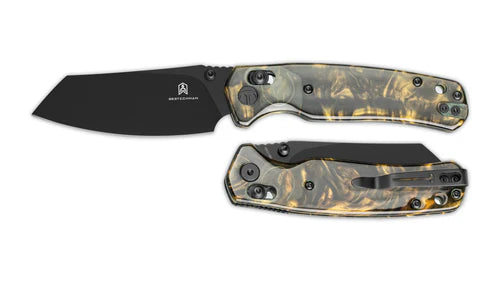BESTECHMAN CICADA'S WING BMK06S: 3.15" 10Cr15MoV Blade, Resin Scales, B-Lock