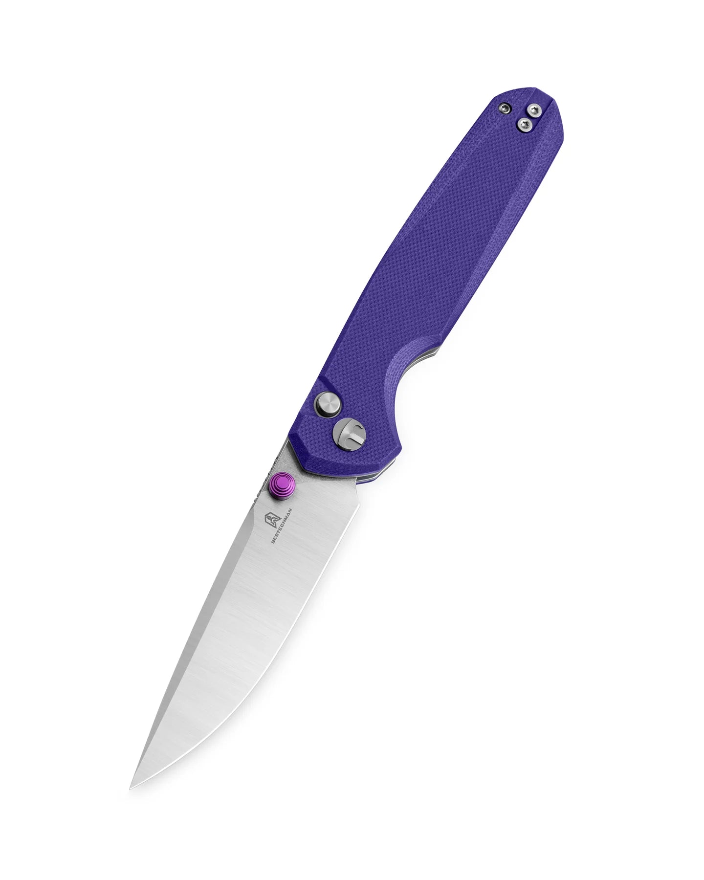 BESTECHMAN VELIX BMK07C: 3.315" 14C28N Steel Blade, G10 Scales, Button Lock, Flipper