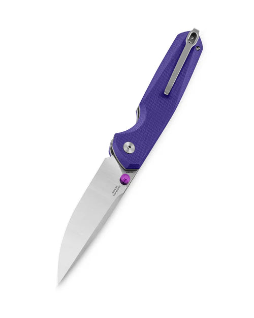 BESTECHMAN VELIX BMK07C: 3.315" 14C28N Steel Blade, G10 Scales, Button Lock, Flipper