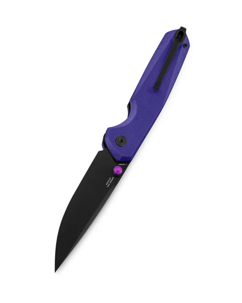 BESTECHMAN VELIX BMK07F: 3.315" 14C28N Steel Blade, G10 Scales, Button Lock, Flipper