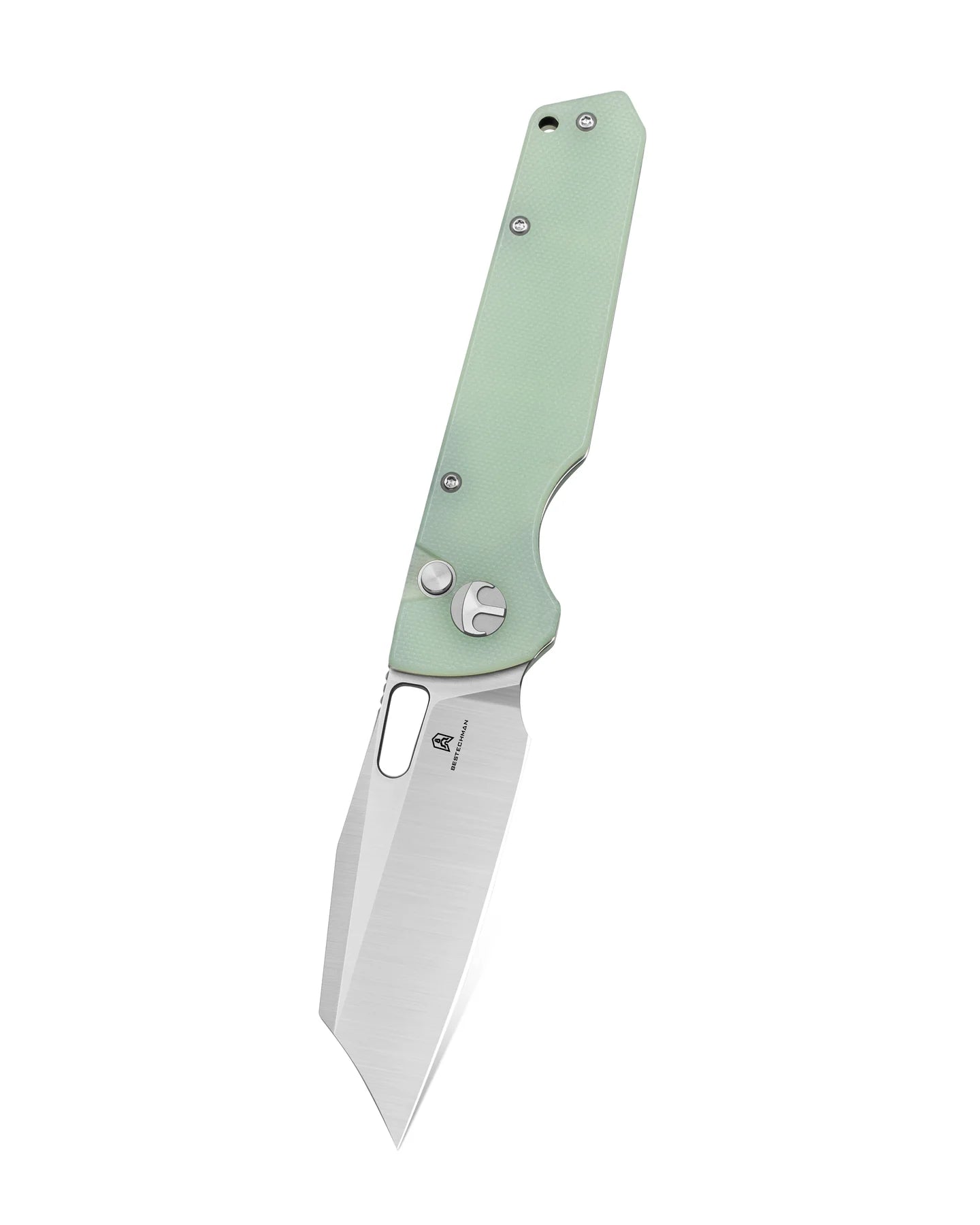 BESTECHMAN Guardian BMK11A: 3.209" D2 Blade, G10 Scales, Button Lock, Folding Knife