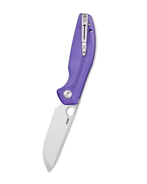 BESTECHMAN Angry Owl BMK12E-1: 3.252" D2 Blade, G10 Scales, Button Liner Lock, Folding Knife