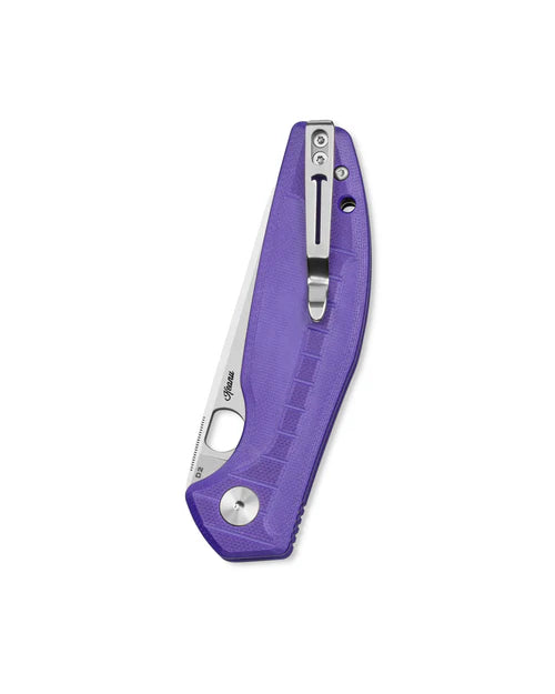 BESTECHMAN Angry Owl BMK12E-1: 3.252" D2 Blade, G10 Scales, Button Liner Lock, Folding Knife