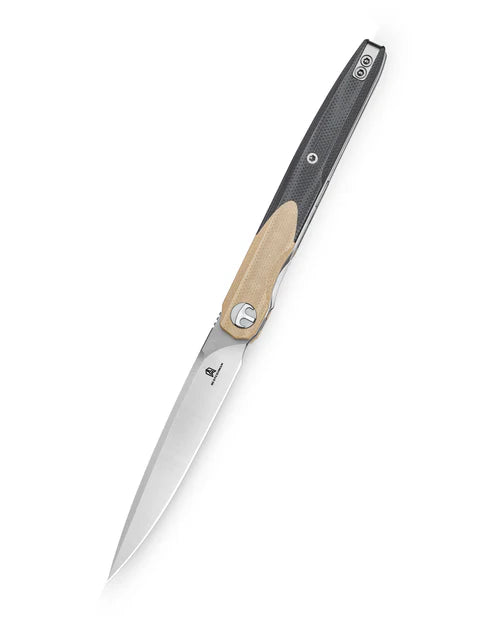 BESTECHMAN LANZA BMK14B: 3.45" 14C28N Steel Blade, G10 Scales, Liner Lock, Front Flipper