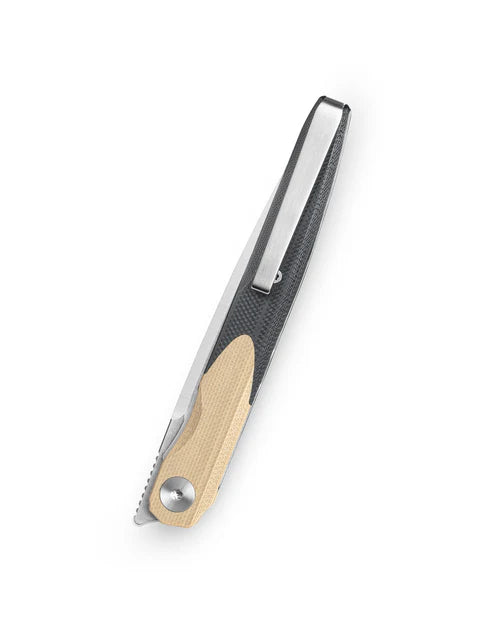 BESTECHMAN LANZA BMK14B: 3.45" 14C28N Steel Blade, G10 Scales, Liner Lock, Front Flipper