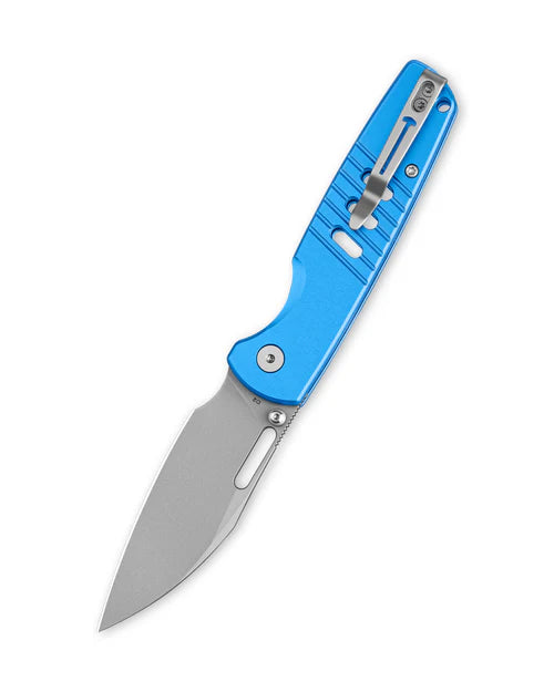 Bestechman Vector BMK15D – Bead-Blast D2 BladeBlue Aluminum Handle Button Lock