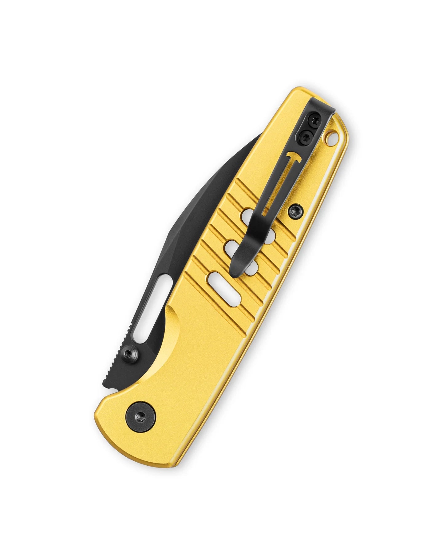 Bestechman Vector BMK15E – Bead-Blast D2 Blade Gold Aluminum Handle Button Lock