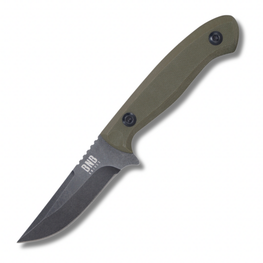 BNB Knives Skinner DC53 Steel G10 OD Green Handle (Model: BNB5055OD)