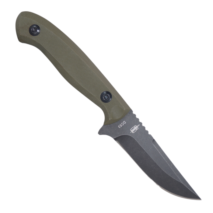 BNB Knives Skinner DC53 Steel G10 OD Green Handle (Model: BNB5055OD)