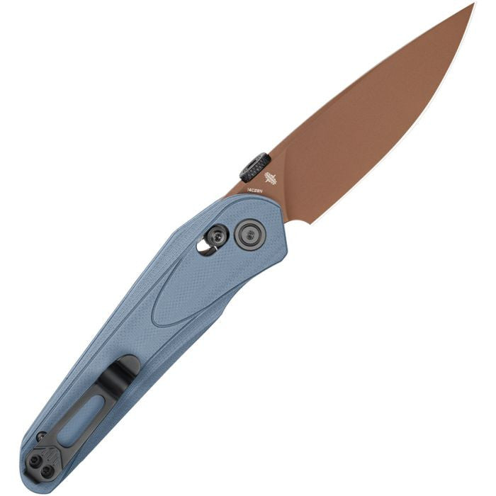 BESTECH MOTHUS BG67F Blue Gray G10 Handle: 3.47" 14C28N Blade