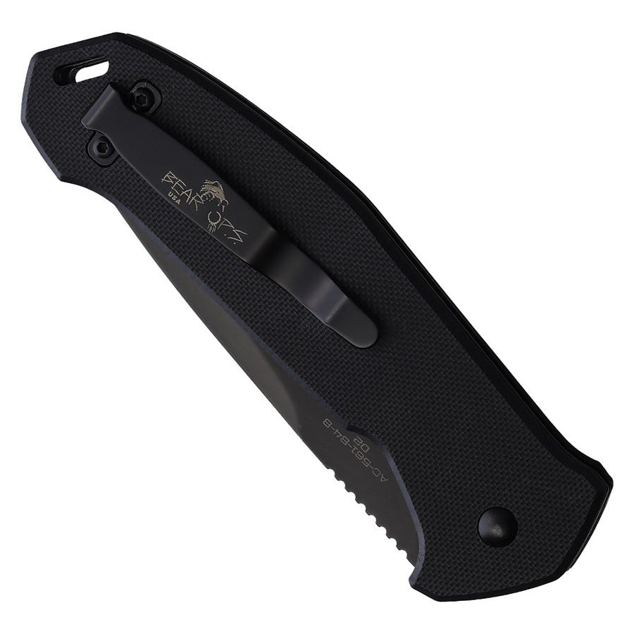 Bear OPS AC-561-B4-B Bold Action V Auto Knife, Black Drop Point Blade
