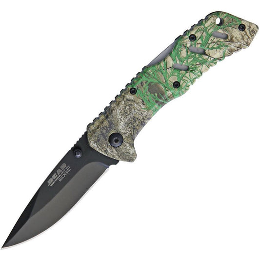 Bear & Son Bear Edge Lockback Folding Knife Mossy Oak BR61120