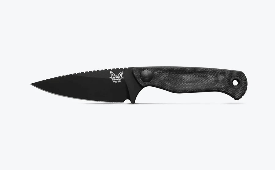 Benchmade Dacian Fixed Blade Knife Black Canvas Micarta (3.5" Cerakote) 203BK-02