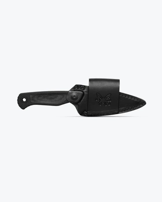 Benchmade Dacian Fixed Blade Knife Black Canvas Micarta (3.5" Cerakote) 203BK-02