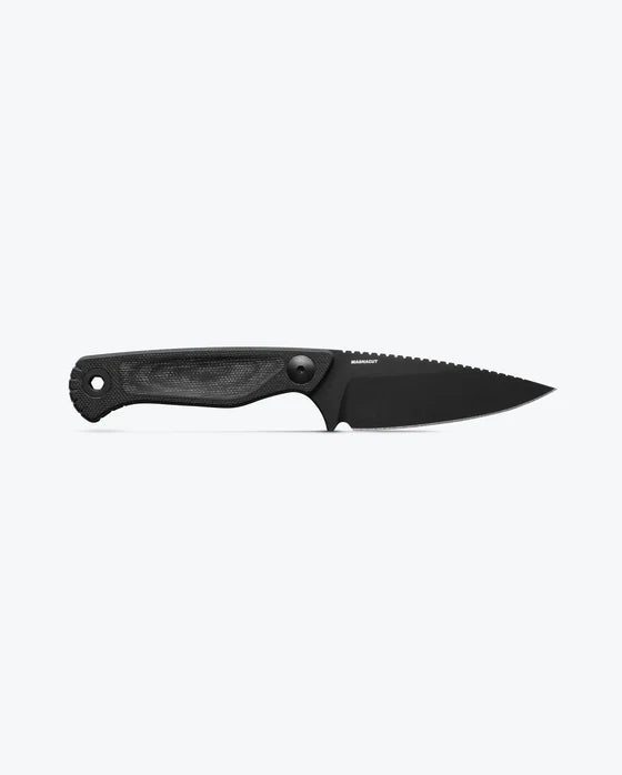 Benchmade Dacian Fixed Blade Knife Black Canvas Micarta (3.5" Cerakote) 203BK-02
