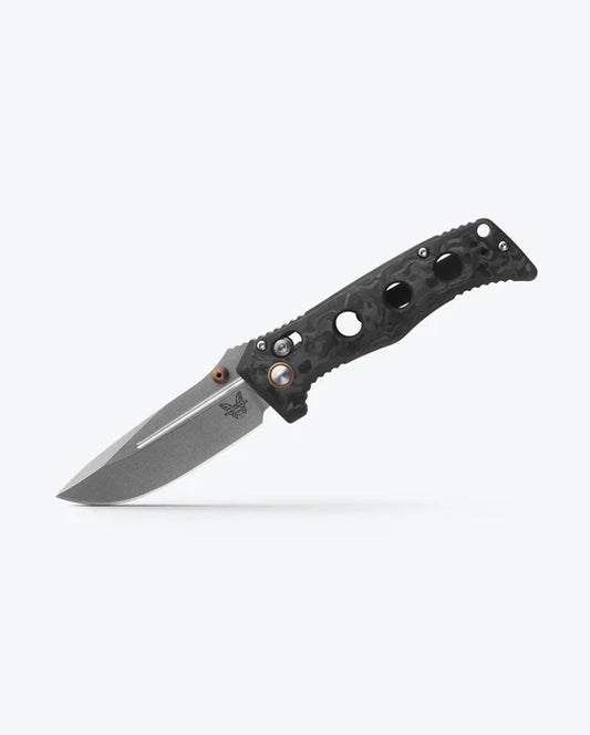 Benchmade Mini Adamas Marbled Carbon Fiber 3.25"  Drop-point BM-273-03