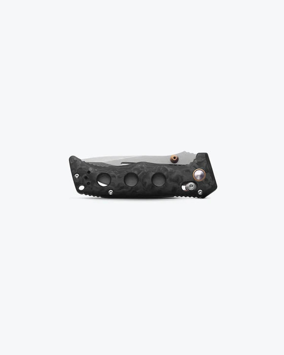 Benchmade Mini Adamas Marbled Carbon Fiber 3.25"  Drop-point BM-273-03