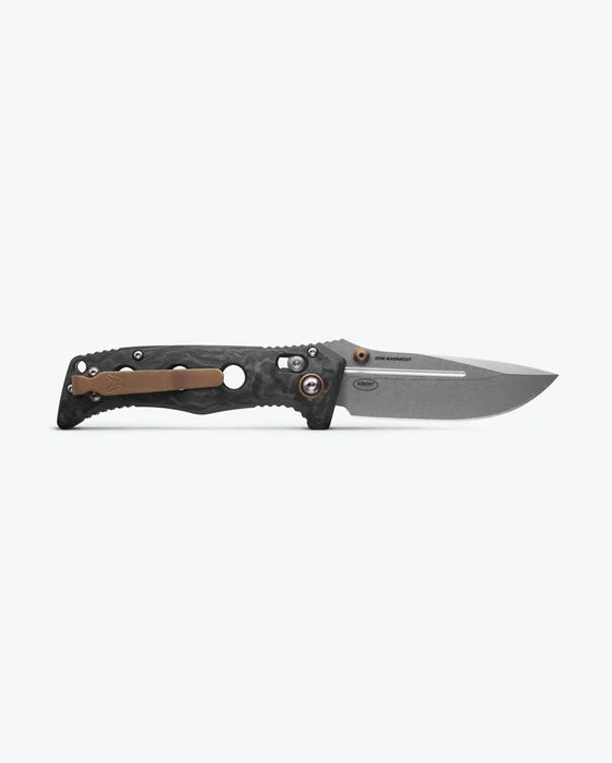 Benchmade Mini Adamas Marbled Carbon Fiber 3.25"  Drop-point BM-273-03