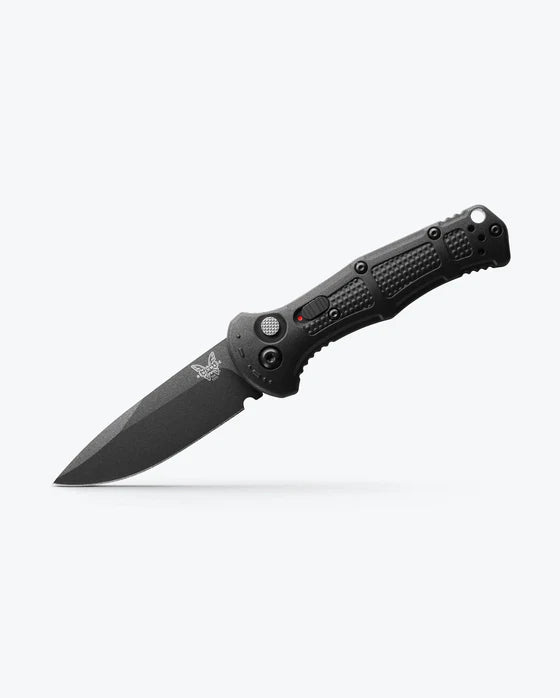 Benchmade  Mini Claymore AUTO  3" CPM-D2 Cobalt Black Drop Point Plain Blade 9570BK
