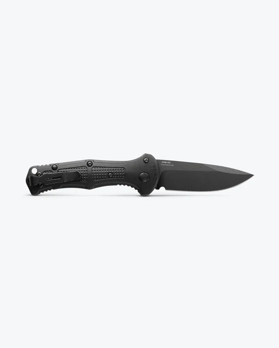 Benchmade  Mini Claymore AUTO  3" CPM-D2 Cobalt Black Drop Point Plain Blade 9570BK