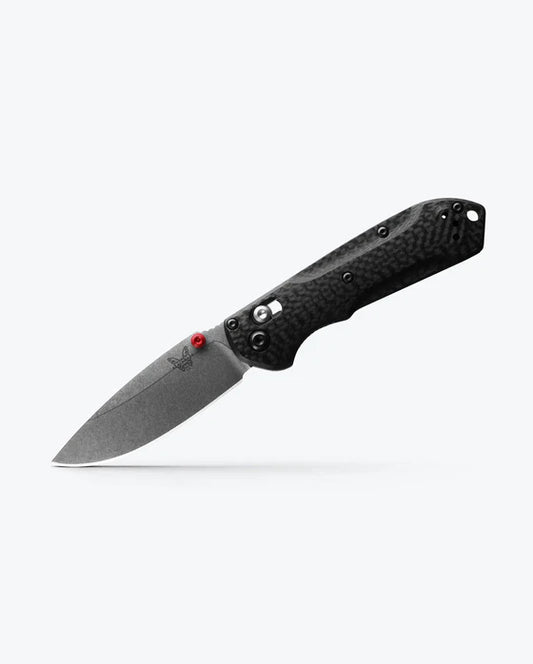 Benchmade Mini Freek AXIS Lock Knife Carbon Fiber S90V 3" Stonewash Blade BM-565-1
