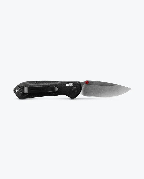 Benchmade Mini Freek AXIS Lock Knife Carbon Fiber S90V 3" Stonewash Blade BM-565-1