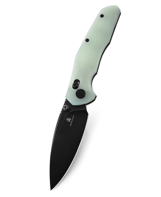 Bestechman Ronan  3.26" 14C28N Drop Point Blade, Jade G-10, Crossbar Lock BTKMK02I