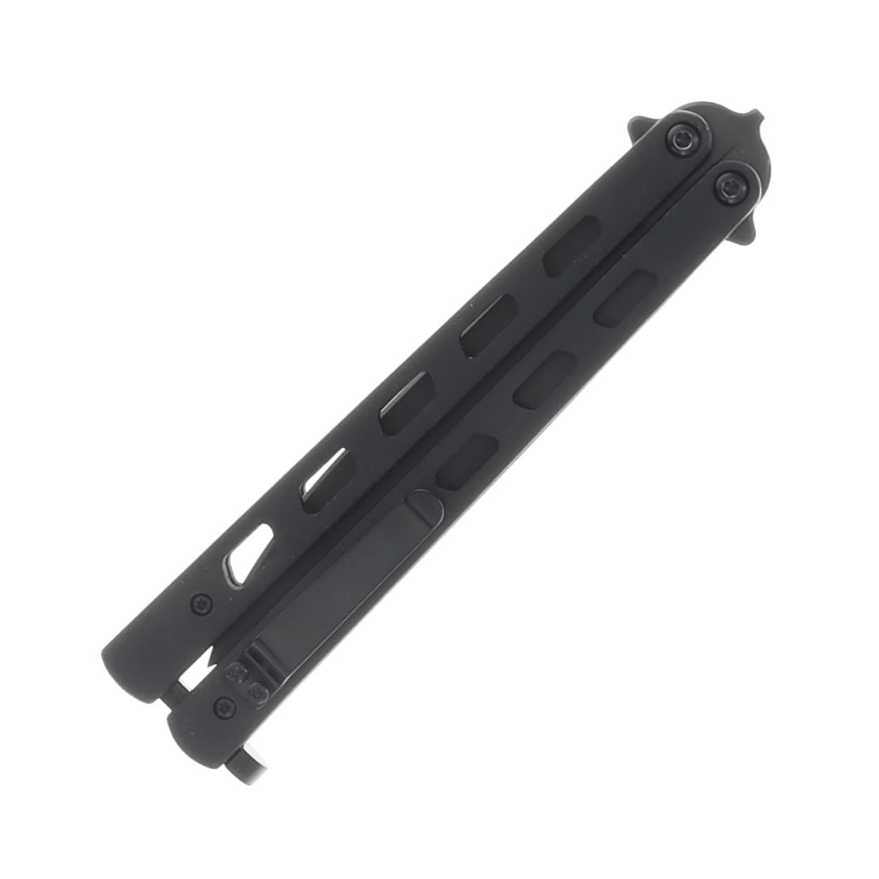 Blackhawk Dark Angel BH15B100 – D2 Spear Point Butterfly Knife with Spring-Loaded Latch