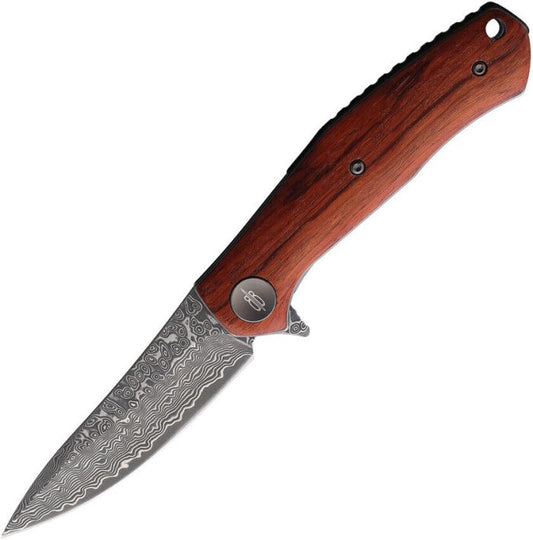 BnB Knives Damascus Falcon Folder bnb1086M