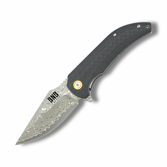 BnB Knives Gila Monster – VG10 Damascus / Carbon Fiber + G10  bnb6160G