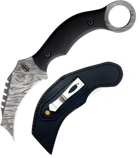 BnB Knives Karambit – 1095 Damascus Steel / G10 Handle bnb1230KMB