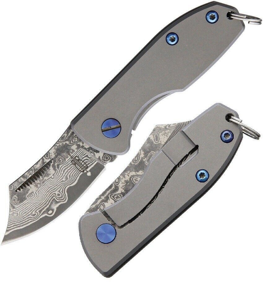 BnB Knives Mini EDC – VG10 Damascus / Titanium  bnb7800