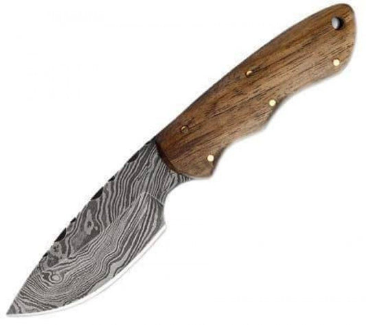 BnB Knives Mini Skinner – 1095 Damascus / Walnut Wood  bnb15252
