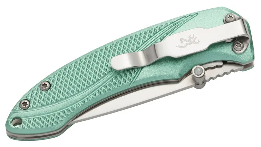 Browning Allure green aluminum alloy scales 2.91"blade   3220360B