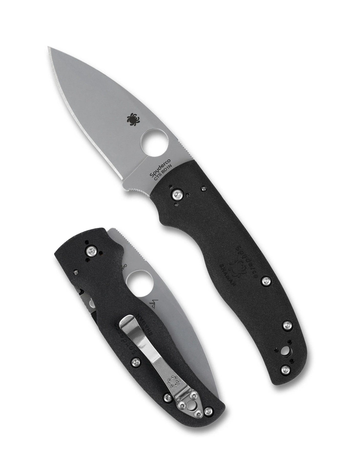 Spyderco Shaman® Lightweight C229PBK Folding Knife – CTS® BD1N