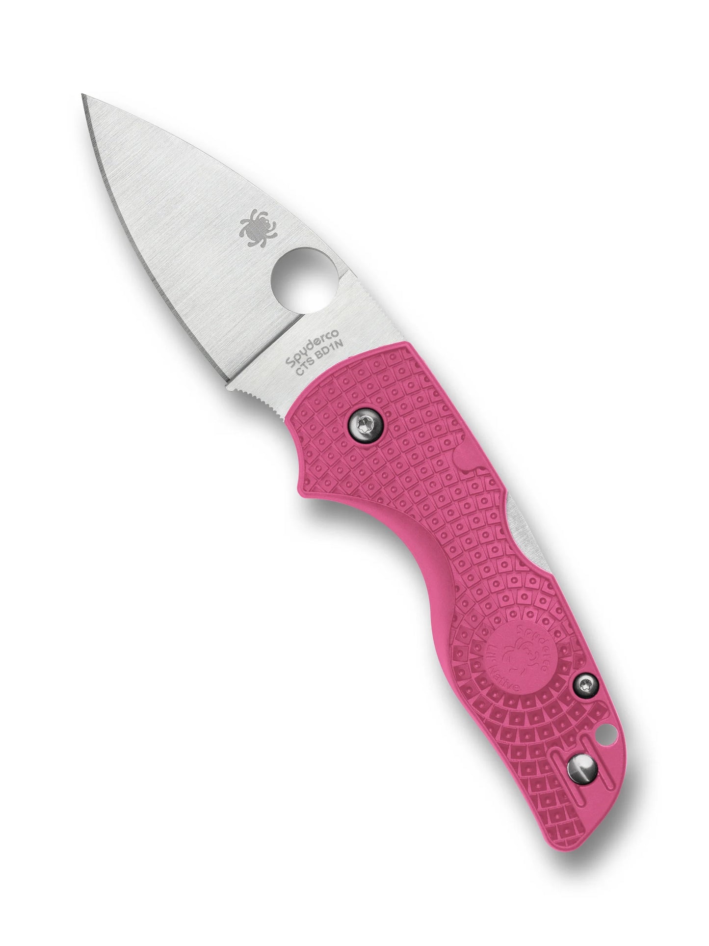 Spyderco Lil' Native® Lightweight Folding Knife – 2.42" CTS BD1N Full-Flat Blade, Pink FRN Handle | C230PPN
