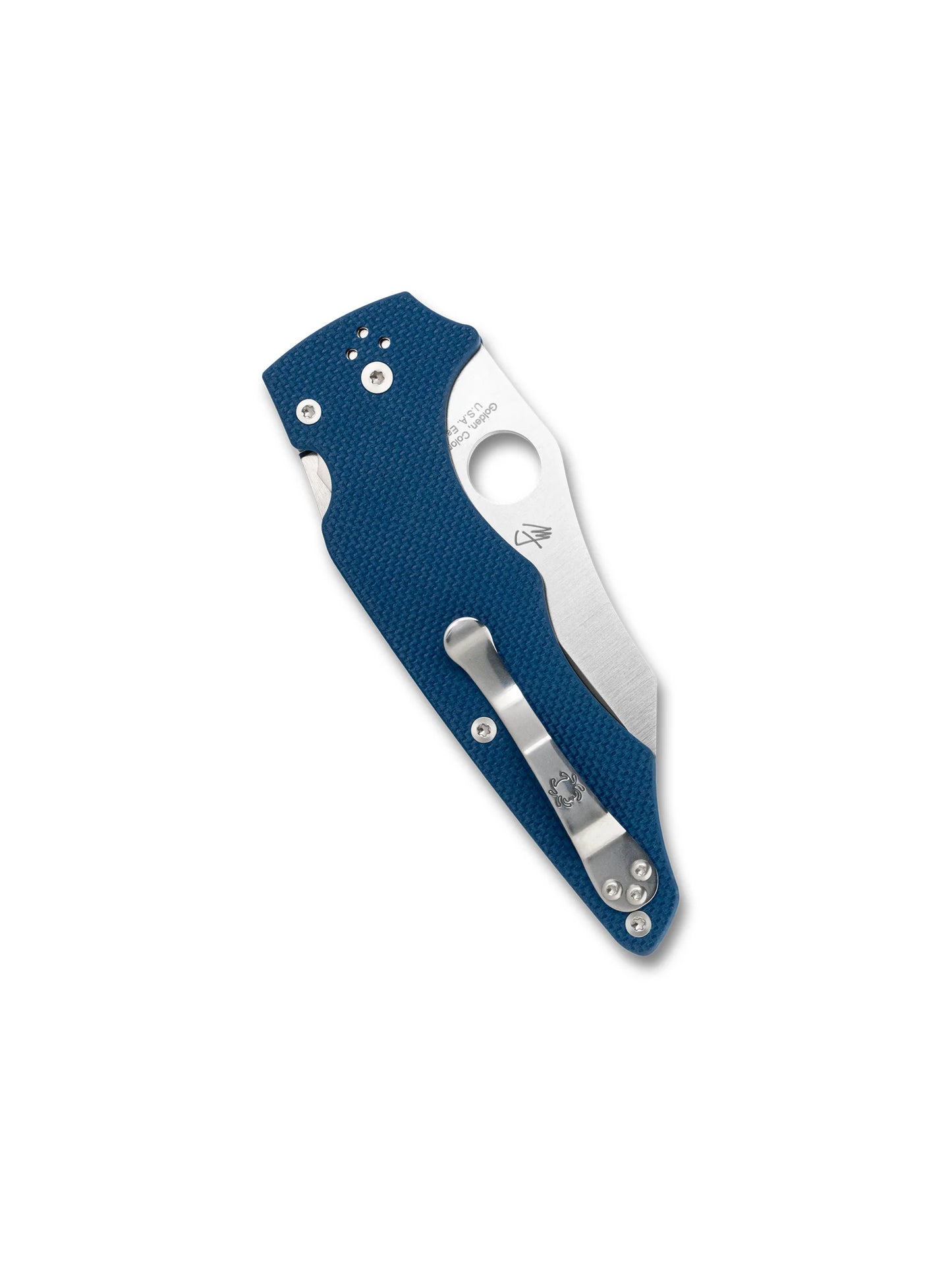 Spyderco Yojumbo™ Cobalt Blue G-10 CPM® SPY27® Folding Knife C253GPCBL